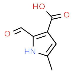 1H-Pyrrole-3-carboxylic acid, 2-formyl-5-methyl- (9CI)结构式