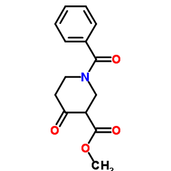 Methyl 1-benzoyl-4-oxo-3-piperidinecarboxylate Structure