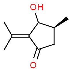 Cyclopentanone, 3-hydroxy-4-methyl-2-(1-methylethylidene)-, (4S)- (9CI)结构式