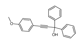 3-(4-methoxyphenyl)-1,1-diphenyl-2-propyn-1-ol结构式