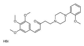(E)-5-[4-(2-methoxyphenyl)piperazin-1-yl]-1-(3,4,5-trimethoxyphenyl)pent-1-en-3-one,hydrobromide结构式