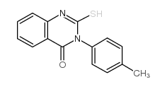 2-疏基-3-对甲苯-3H-喹唑啉-4-酮结构式