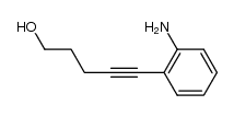 2-(5-hydroxy-1-pentyn-1-yl)aniline结构式