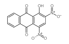 1-hydroxy-2,4-dinitro-anthracene-9,10-dione structure