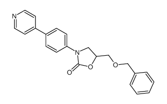 5-(phenylmethoxymethyl)-3-(4-pyridin-4-ylphenyl)-1,3-oxazolidin-2-one Structure