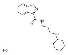 benzo[d]isothiazole-3-carboxylic acid 3-cyclohexylamino-propylamide, monohydrochloride结构式