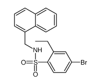 4-bromo-2-ethyl-N-(naphthalen-1-ylmethyl)benzenesulfonamide结构式