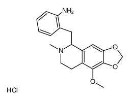 2-(9-methoxy-6-methyl-5,6,7,8-tetrahydro-[1,3]dioxolo[4,5-g]isoquinolin-5-ylmethyl)-aniline, dihydrochloride结构式