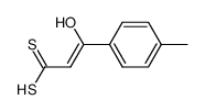 3-hydroxy-3-(p-methylphenyl)-2-propenedithioic acid结构式