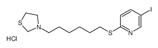 3-[6-(5-iodopyridin-2-yl)sulfanylhexyl]-1,3-thiazolidine,hydrochloride结构式