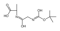 (2S)-2-[[2-[(2-methylpropan-2-yl)oxycarbonylamino]acetyl]amino]propanoic acid结构式
