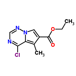 Ethyl 4-chloro-5-methylpyrrolo[2,1-f][1,2,4]triazine-6-carboxylate Structure