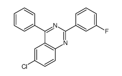 6-chloro-2-(3-fluorophenyl)-4-phenylquinazoline结构式