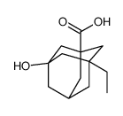 3-ethyl-5-hydroxyadamantane-1-carboxylic acid structure