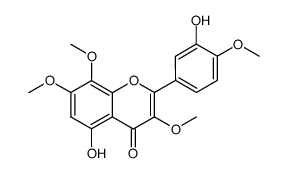 5,3'-dihydroxy-3,7,8,4'-tetramethoxyflavone Structure