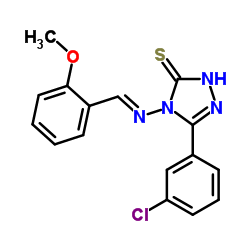 5-(3-Chlorophenyl)-4-{[(E)-(2-methoxyphenyl)methylene]amino}-4H-1,2,4-triazole-3-thiol Structure