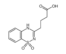 4-(1,1-dioxo-1,2(4)-dihydro-1λ6-benzo[1,2,4]thiadiazin-3-yl)-butyric acid Structure
