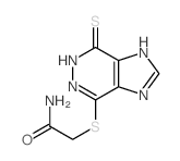 2-[(5-sulfanylidene-3,4,7,9-tetrazabicyclo[4.3.0]nona-1,6,8-trien-2-yl)sulfanyl]acetamide结构式