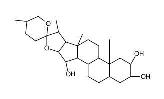 (25R)-5α-Spirostane-2α,3β,15β-triol Structure