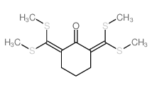 2,6-bis[bis(methylsulfanyl)methylidene]cyclohexan-1-one结构式