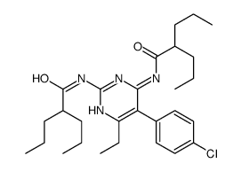 N-[5-(4-chlorophenyl)-6-ethyl-2-(2-propylpentanoylamino)pyrimidin-4-yl]-2-propylpentanamide结构式