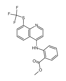 2-(8-trifluoromethylsulfanyl-quinolin-4-ylamino)-benzoic acid methyl ester结构式