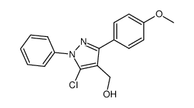 5-CHLORO-3-(4-METHOXYPHENYL)-1-PHENYL-1H-PYRAZOLE-4-METHANOL structure