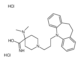 1-[3-(5,6-dihydrobenzo[b][1]benzazepin-11-yl)propyl]-4-(dimethylamino)piperidine-4-carboxamide,dihydrochloride结构式
