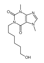 1-(6-hydroxyhexyl)-3,7-dimethylpurine-2,6-dione结构式