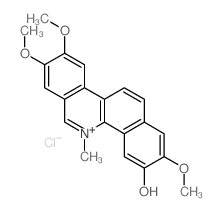 2,8,9-Trimethoxy-5-methyl-5lambda(5)-benzo(c)phenanthridin-3-ol Structure