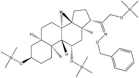 3α,11β,21-Tris(trimethylsiloxy)-5β-pregnan-20-one O-benzyl oxime Structure