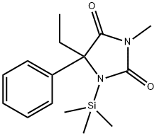 5-Ethyl-3-methyl-5-phenyl-1-(trimethylsilyl)-2,4-imidazolidinedione structure