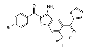 [3-amino-5-(thiophene-2-carbonyl)-6-(trifluoromethyl)thieno[2,3-b]pyridin-2-yl]-(4-bromophenyl)methanone Structure