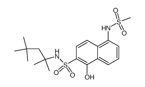 1-Hydroxy-5-methanesulfonylamino-naphthalene-2-sulfonic acid (1,1,3,3-tetramethyl-butyl)-amide Structure