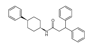 N-(cis-4-Phenylcyclohexyl)-3,3-diphenylpropionamid结构式