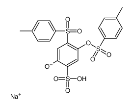 sodium,2-hydroxy-4-(4-methylphenyl)sulfonyl-5-(4-methylphenyl)sulfonyloxybenzenesulfonate结构式