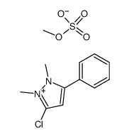 3-chloro-1,2-dimethyl-5-phenylpyrazolium methyl sulfate结构式