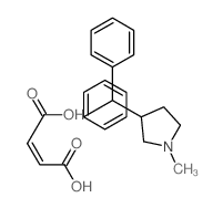 3-benzhydryl-1-methyl-pyrrolidine; but-2-enedioic acid结构式