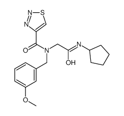 1,2,3-Thiadiazole-4-carboxamide,N-[2-(cyclopentylamino)-2-oxoethyl]-N-[(3-methoxyphenyl)methyl]-(9CI) structure