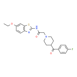 1-Piperidineacetamide,N-(6-ethoxy-2-benzothiazolyl)-4-(4-fluorobenzoyl)-(9CI) structure