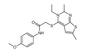 Acetamide, 2-[(5-ethyl-2,6-dimethylthieno[2,3-d]pyrimidin-4-yl)thio]-N-(4-methoxyphenyl)- (9CI)结构式