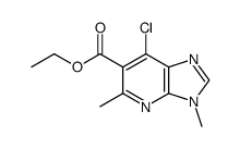 7-chloro-3,5-dimethyl-3H-imidazo[4,5-b]pyridine-6-carboxylic acid ethyl ester结构式