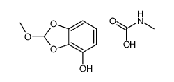 2-methoxy-1,3-benzodioxol-4-ol,methylcarbamic acid Structure