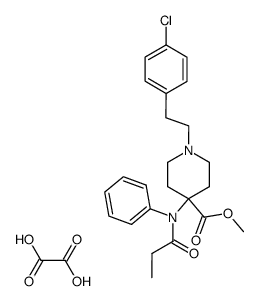 methyl 1-[2-(4-chlorophenyl)ethyl]-4-[N-(1-oxopropyl)-N-phenylamino]-4-piperidinecarboxylate ethanedioate Structure