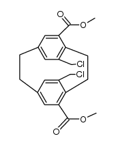 dimethyl 16,46-bis(chloromethyl)-1,4(1,4)-dibenzenacyclohexaphane-12,42-dicarboxylate Structure