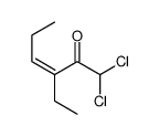 1,1-dichloro-3-ethylhex-3-en-2-one Structure