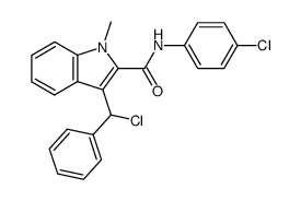 3-(Chloro-phenyl-methyl)-1-methyl-1H-indole-2-carboxylic acid (4-chloro-phenyl)-amide Structure