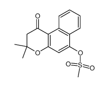 Methanesulfonic acid 3,3-dimethyl-1-oxo-2,3-dihydro-1H-benzo[f]chromen-6-yl ester结构式