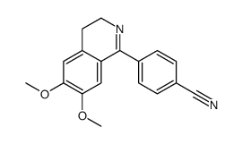 4-(6,7-dimethoxy-3,4-dihydroisoquinolin-1-yl)benzonitrile结构式