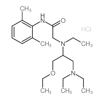2-[(1-diethylamino-3-ethoxy-propan-2-yl)-ethyl-amino]-N-(2,6-dimethylphenyl)acetamide structure